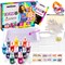 Original Stationery Tie Dye Kit - 12 Color Powder, Tray & Gloves for Kids Ages 8-12 - DIY Craft & Art Set with Funnel & Bands - Includes Powder Refills & Tie Dye Supplies for Shirts